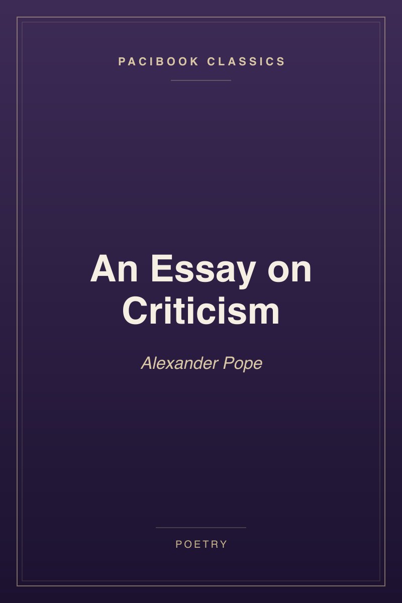 An Essay on Criticism