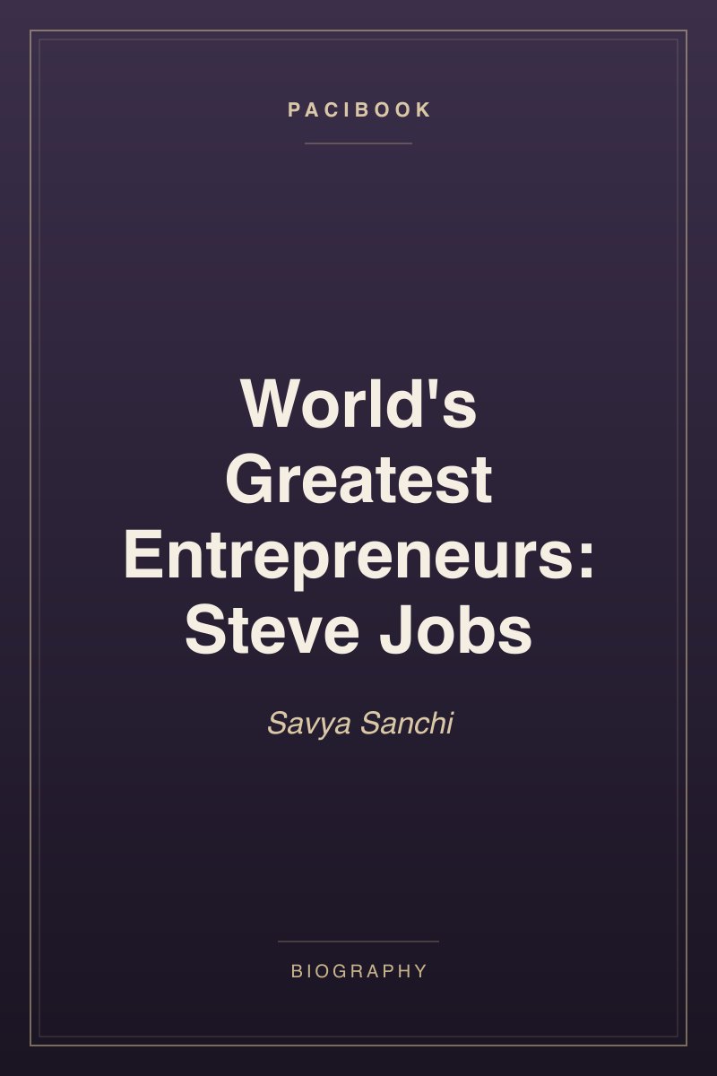 World's Greatest Entrepreneurs: Steve Jobs